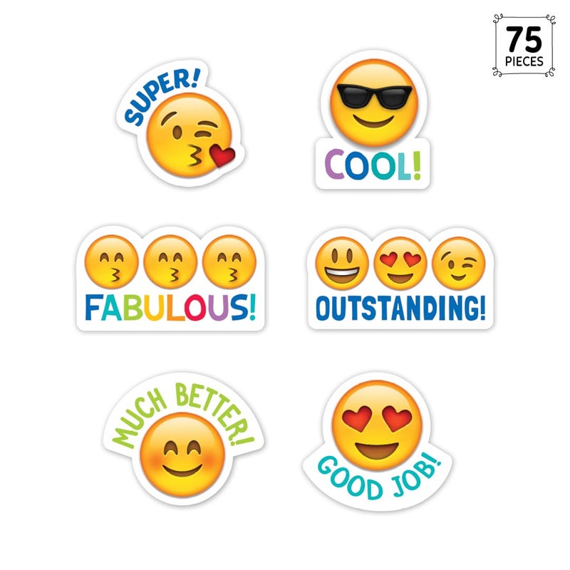 Creative Teaching Press CTP Emoji Fun Rewards Stickers, Emoji Stickers for Students, Set of 75, 1â€ x 1â€ Each (Creative Teaching Press 4143) - Image 2